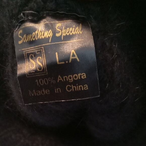 Something Special Black Angora Knit Cap